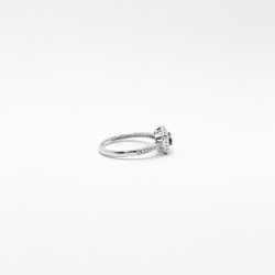 Anillo Cuadro Zafiro Doble Halo De Diamantes – Victoria Fine Jewelry