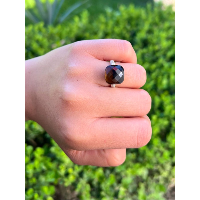 Anillo Cuarzo Ahumado – Victoria Fine Jewelry