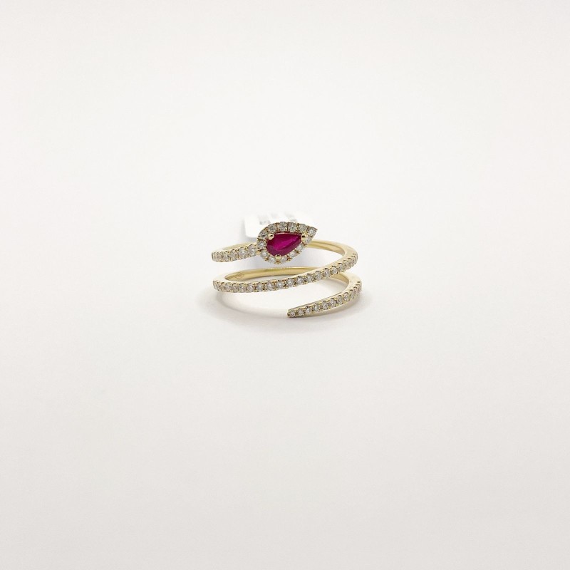 Anillo Espiral Con Rubí – Victoria Fine Jewelry