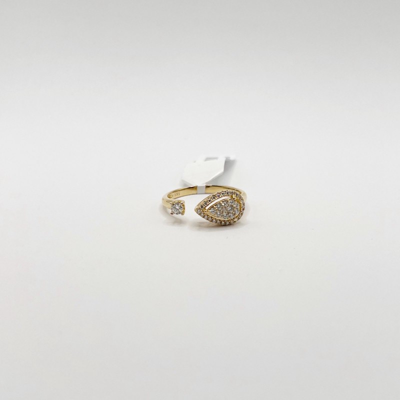 Anillo Gota Con Diamantes Pave – Victoria Fine Jewelry