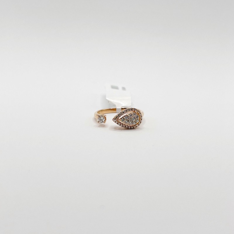 Anillo Gota Con Diamantes Pave – Victoria Fine Jewelry