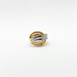 Anillo Líneas Cruzadas Con Diamantes – Victoria Fine Jewelry