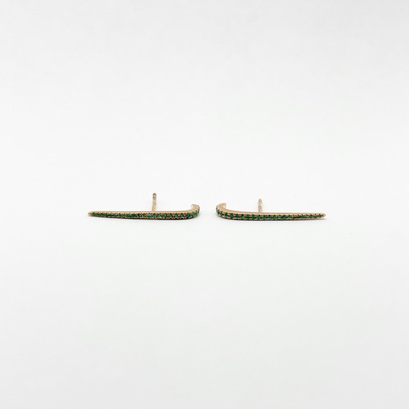 Aretes Bar Post Cuff De Esmeralda – Victoria Fine Jewelry