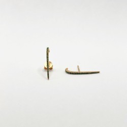Aretes Bar Post Cuff De Esmeralda – Victoria Fine Jewelry