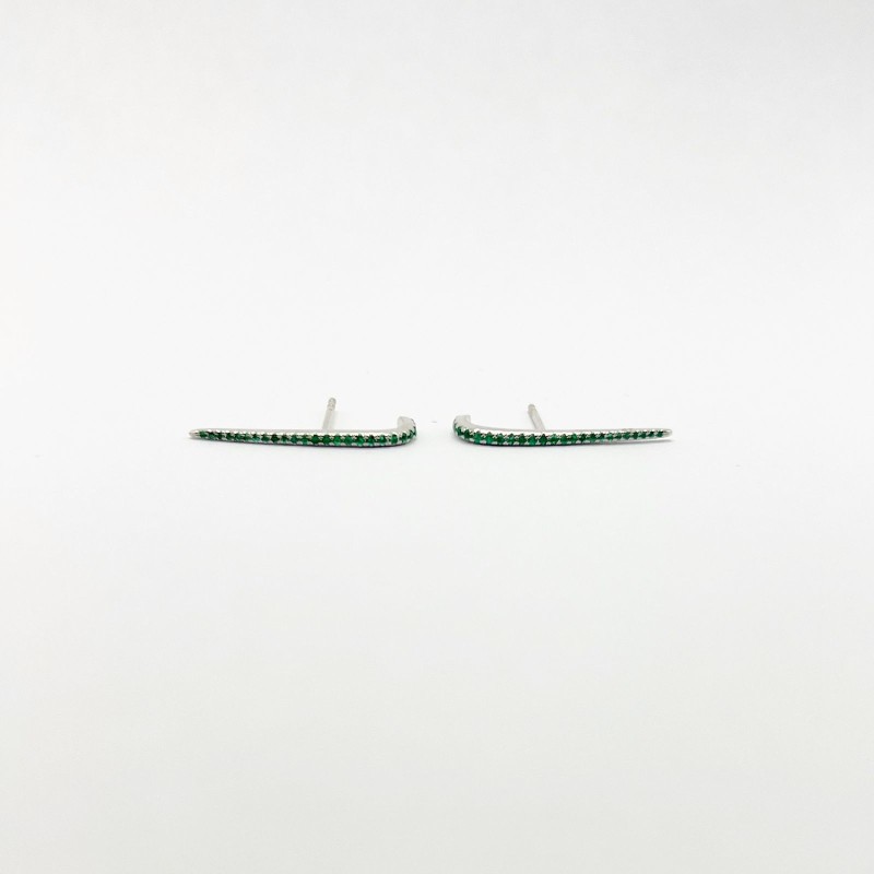 Aretes Bar Post Cuff De Esmeralda – Victoria Fine Jewelry