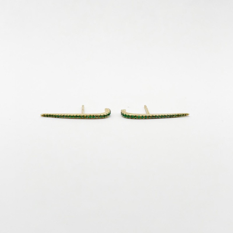 Aretes Bar Post Cuff De Esmeralda – Victoria Fine Jewelry
