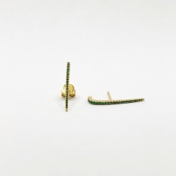 Aretes Bar Post Cuff De Esmeralda – Victoria Fine Jewelry