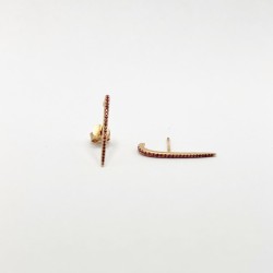 Aretes Bar Post Cuff De Rubí – Victoria Fine Jewelry