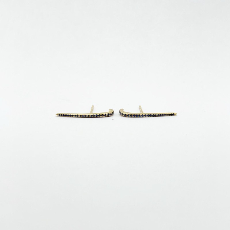 Aretes Bar Post Cuff De Zafiros – Victoria Fine Jewelry