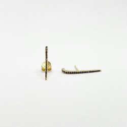 Aretes Bar Post Cuff De Zafiros – Victoria Fine Jewelry