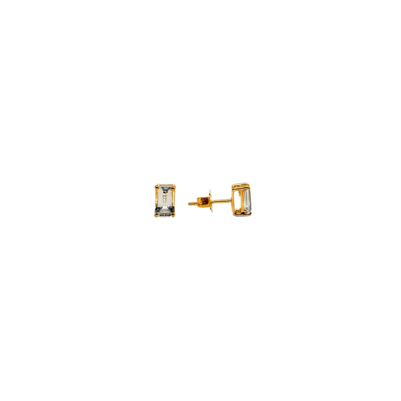 Arete Solitario De Aguamarina – Victoria Fine Jewelry
