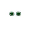 Aretes de Esmeralda, Turquesa y Diamante – Victoria Fine Jewelry