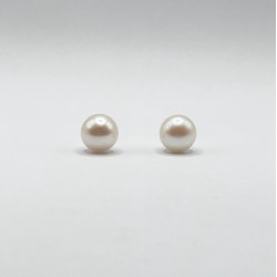 Aretes De Perla Botón – Victoria Fine Jewelry