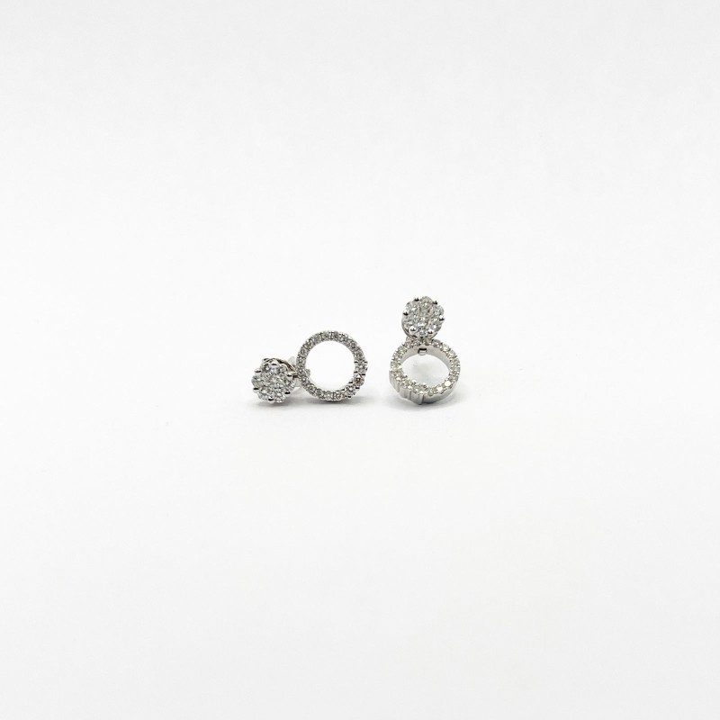 Aretes Doble De Diamantes – Victoria Fine Jewelry