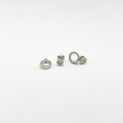 Aretes Doble De Diamantes – Victoria Fine Jewelry