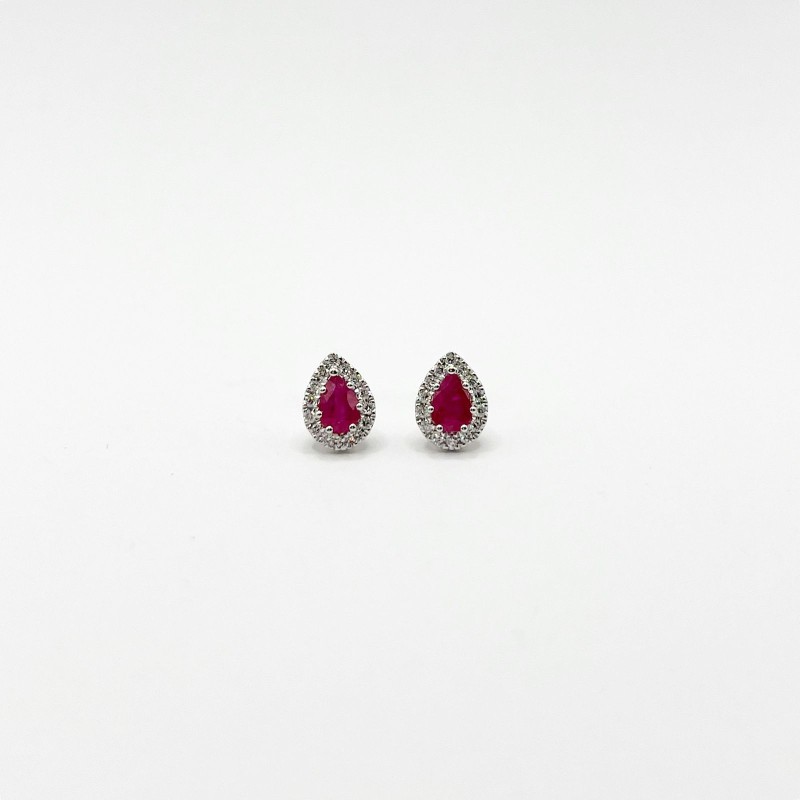 Aretes Gota Rubí – Victoria Fine Jewelry