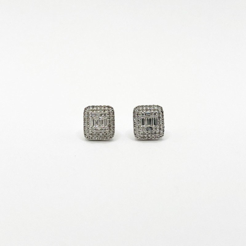 Aretes Cuadro De Diamantes Baguette – Victoria Fine Jewelry