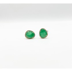 Aretes Laja de Esmeralda con Diamantes – Victoria Fine Jewelry