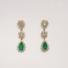 Aretes Largos De Esmeralda Con Diamantes – Victoria Fine Jewelry