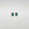 Aretes Cuadro Esmeralda Con Halo De Diamantes – Victoria Fine Jewelry
