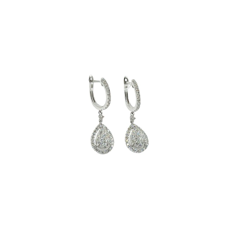 Aretes Largos Gota Con Diamantes – Victoria Fine Jewelry