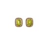 Aretes Cuadro Peridoto Con Halo De Diamantes – Victoria Fine Jewelry