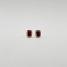 Aretes Cuadro Rubí Con Halo De Diamantes – Victoria Fine Jewelry