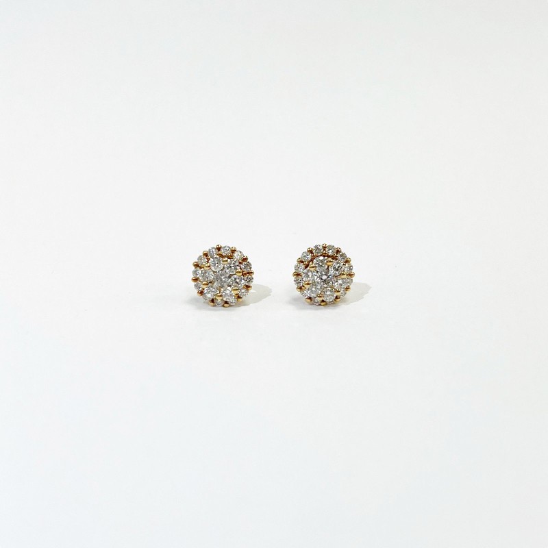 Aretes Roseta De Diamantes – Victoria Fine Jewelry