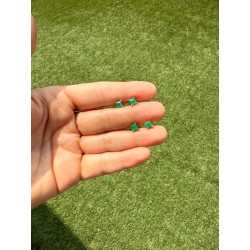 Aretes Solitario Cuadrado De Esmeralda – Victoria Fine Jewelry