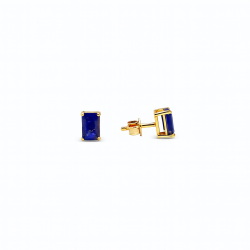 Aretes Solitario De Zafiro – Victoria Fine Jewelry