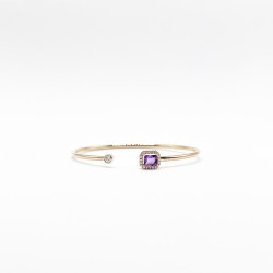 Brazalete Cuadro Amatista Con Diamantes – Victoria Fine Jewelry