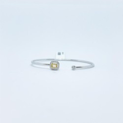 Brazalete Cuadro Citrino con Diamante – Victoria Fine Jewelry