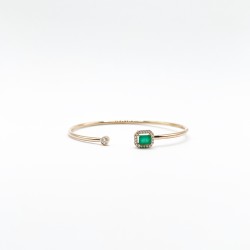Brazalete Cuadro Esmeralda Con Diamantes – Victoria Fine Jewelry