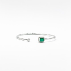 Brazalete Cuadro Esmeralda Con Diamantes – Victoria Fine Jewelry