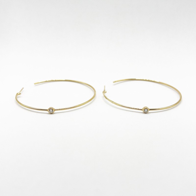 Arracadas Con Diamante Biselado – Victoria Fine Jewelry