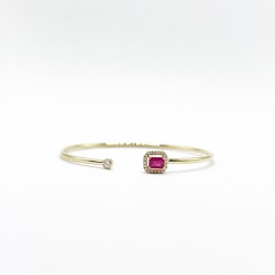 Brazalete Cuadro Rubí Con Diamantes – Victoria Fine Jewelry