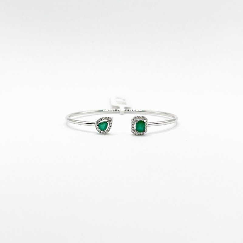 Brazalete Cuadro y Gota De Esmeralda Con Diamantes – Victoria Fine Jewelry