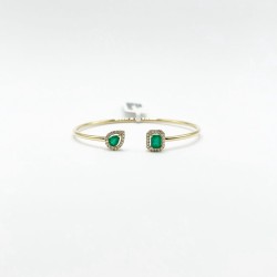 Brazalete Cuadro y Gota De Esmeralda Con Diamantes – Victoria Fine Jewelry