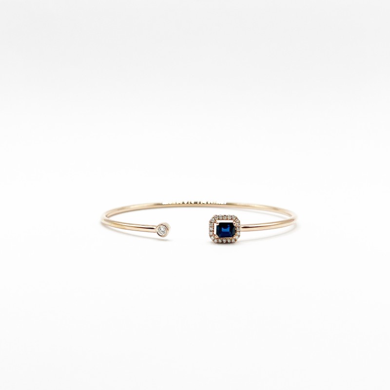 Brazalete Cuadro Zafiro Con Diamantes – Victoria Fine Jewelry
