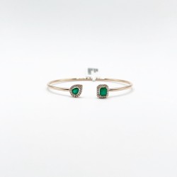 Brazalete Cuadro y Gota De Esmeralda Con Diamantes – Victoria Fine Jewelry