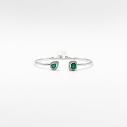 Brazalete Cuadro y Gota De Esmeralda Con Diamantes – Victoria Fine Jewelry