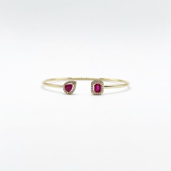 Brazalete Cuadro y Gota De Rubí Con Diamantes – Victoria Fine Jewelry