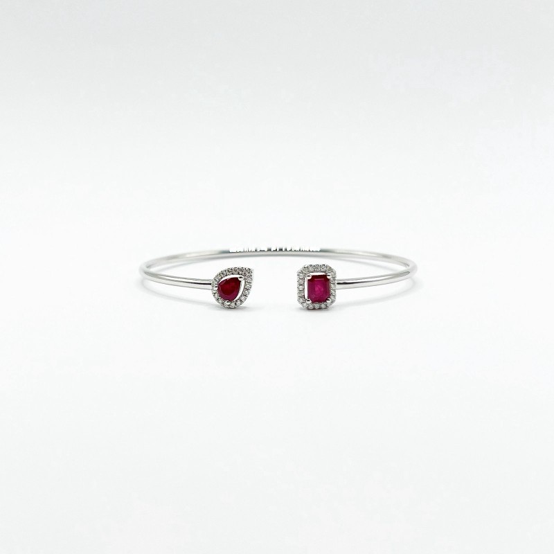Brazalete Cuadro y Gota De Rubí Con Diamantes – Victoria Fine Jewelry
