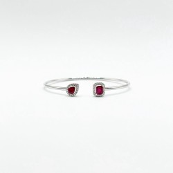 Brazalete Cuadro y Gota De Rubí Con Diamantes – Victoria Fine Jewelry