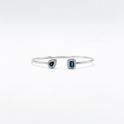 Brazalete Cuadro y Gota De Zafiro Con Diamantes – Victoria Fine Jewelry