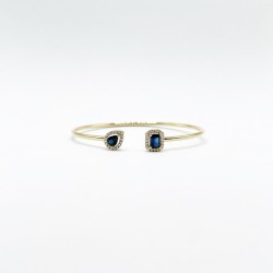 Brazalete Cuadro y Gota De Zafiro Con Diamantes – Victoria Fine Jewelry