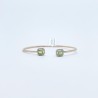 Brazalete Doble Cuadro Peridoto con Diamante – Victoria Fine Jewelry