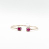 Brazalete Doble Cuadro Rubí Con Diamantes – Victoria Fine Jewelry