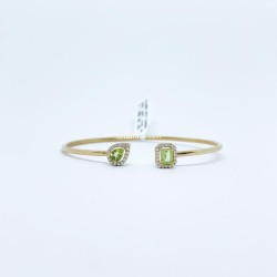 Brazalete Cuadro y Gota Peridoto con Diamante – Victoria Fine Jewelry
