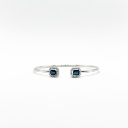 Brazalete Doble Cuadro Zafiro con Diamantes – Victoria Fine Jewelry